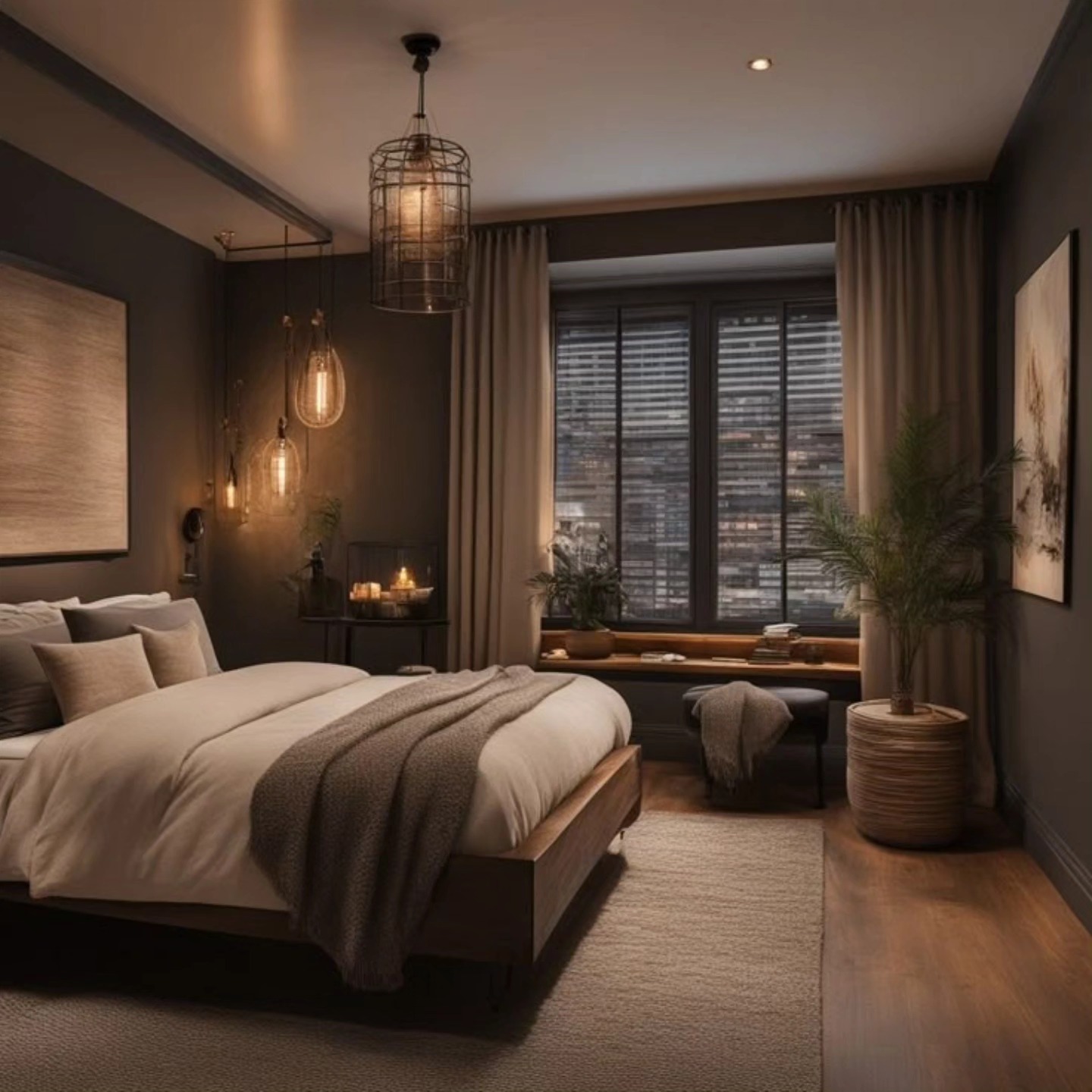 dark cozy bedroom