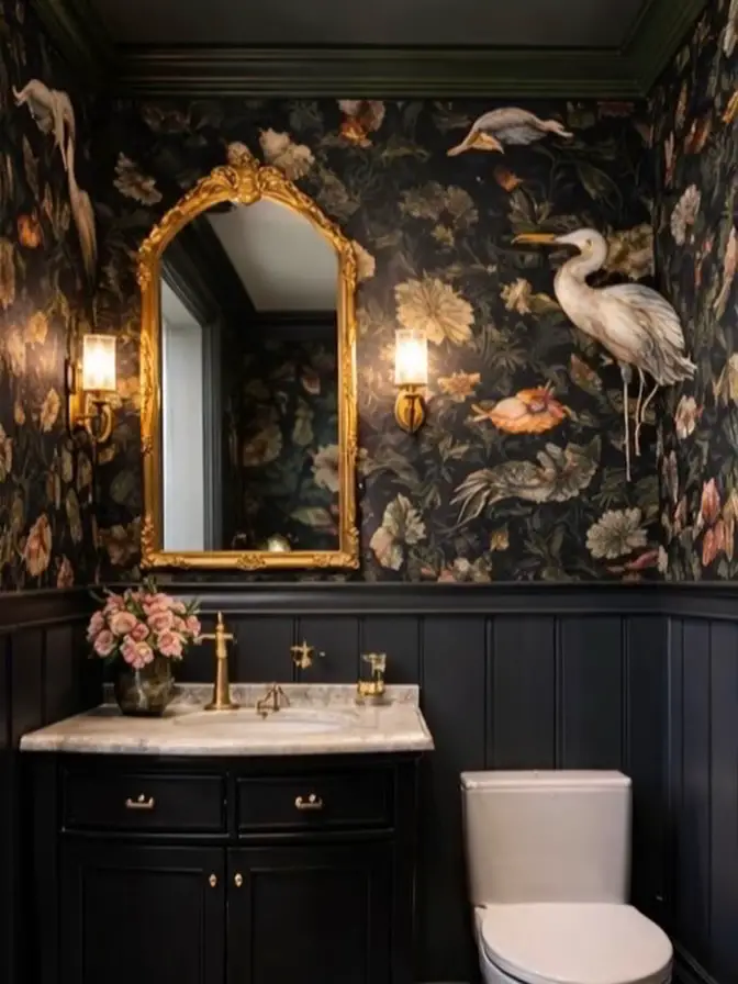 matte black bathroom decor