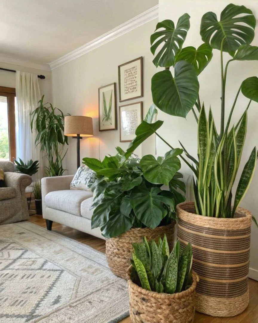 bedroom plant decor