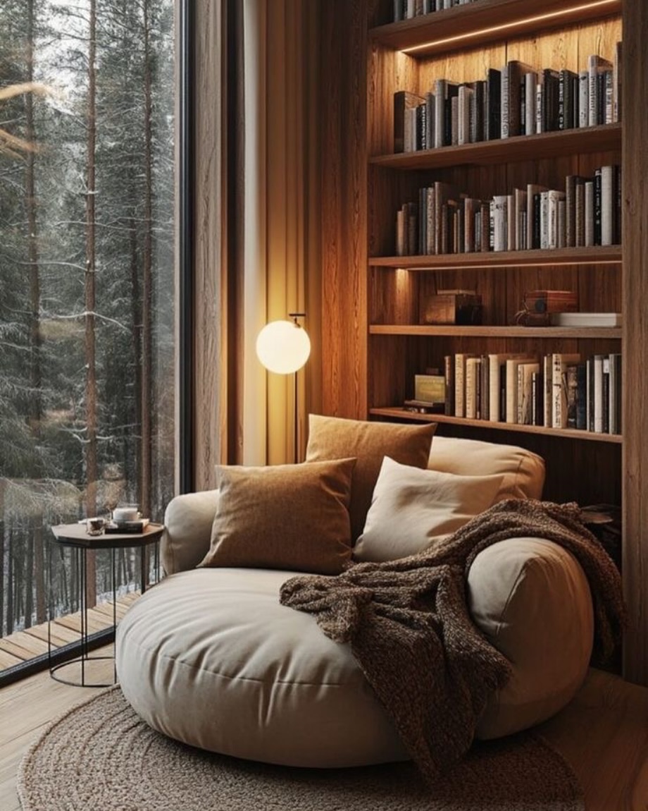 cozy reading nook bedroom