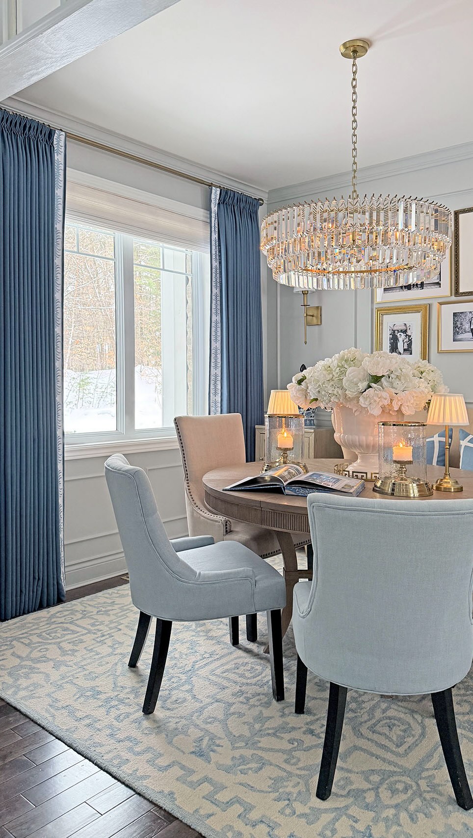 blue dining room decor