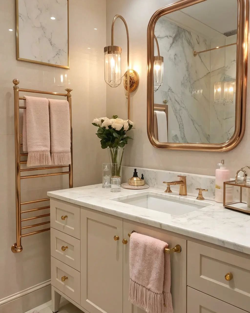 gold bathroom decor