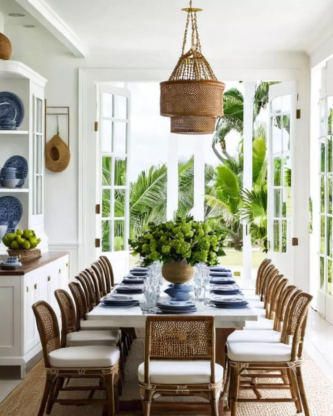 beach style dining room