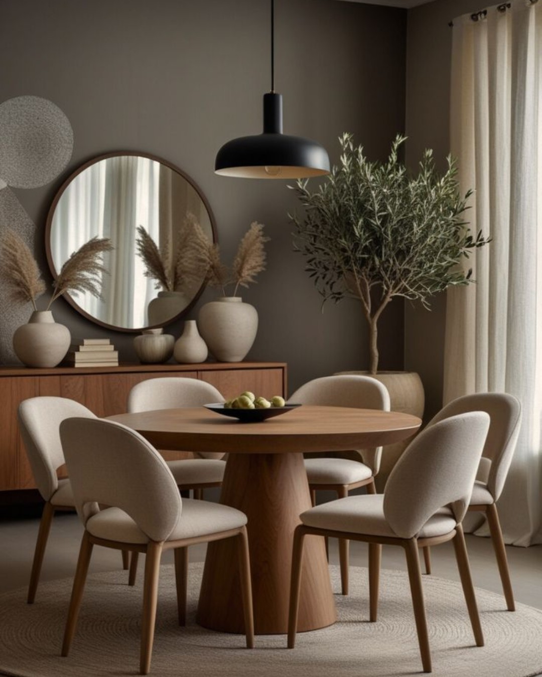 round dining table decor