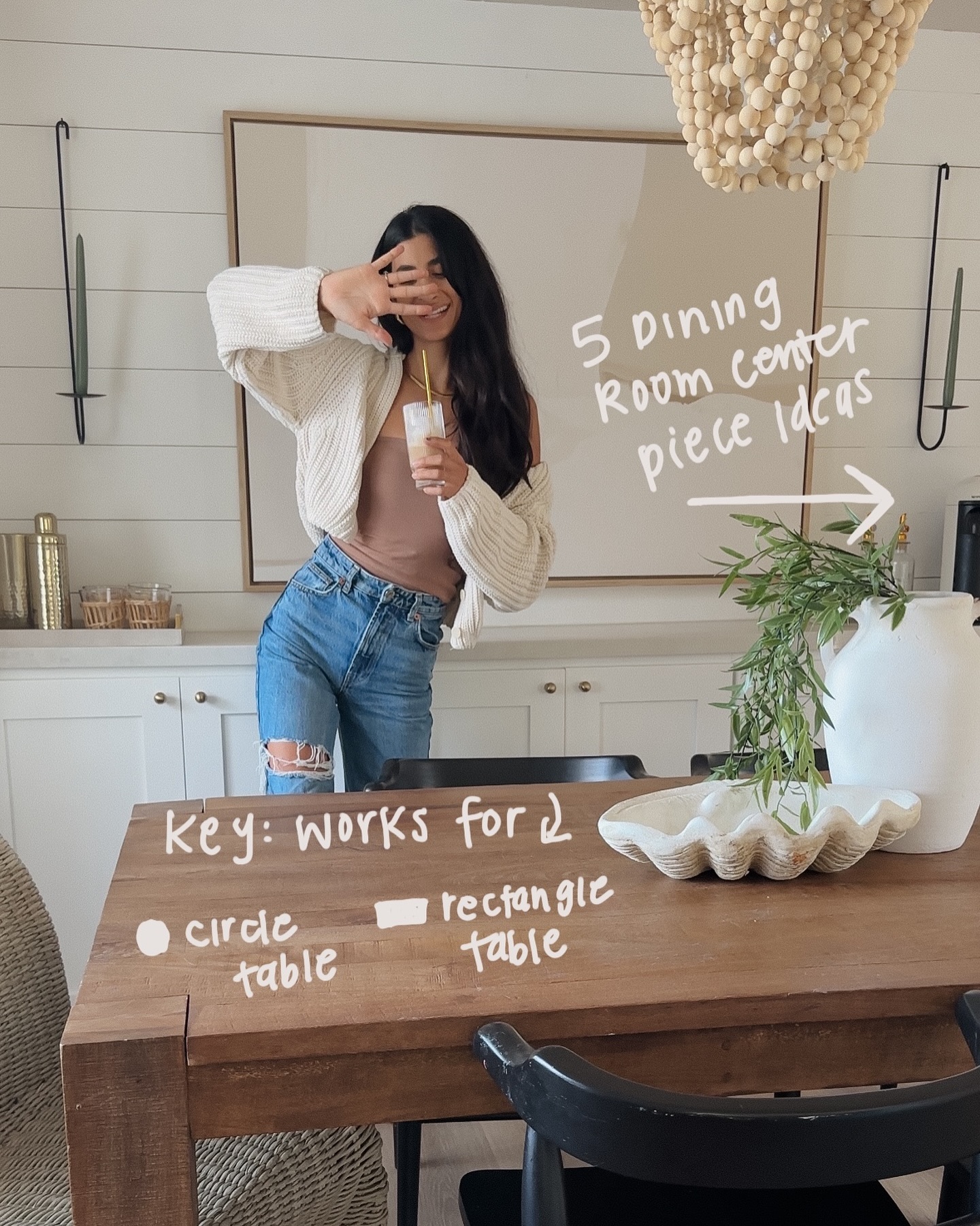 rectangular dining table decor