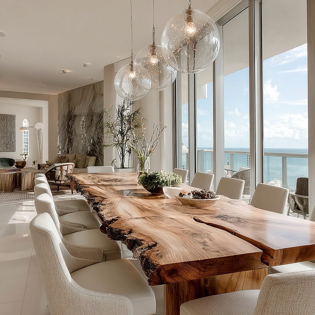 wood dining room decor