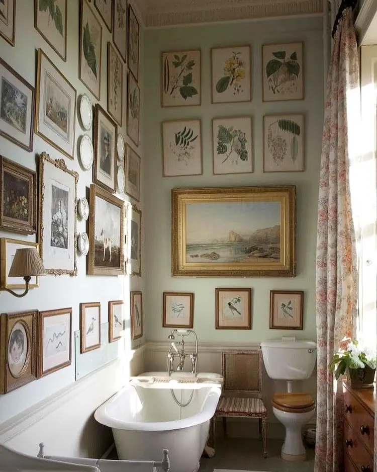 bathroom gallery wall