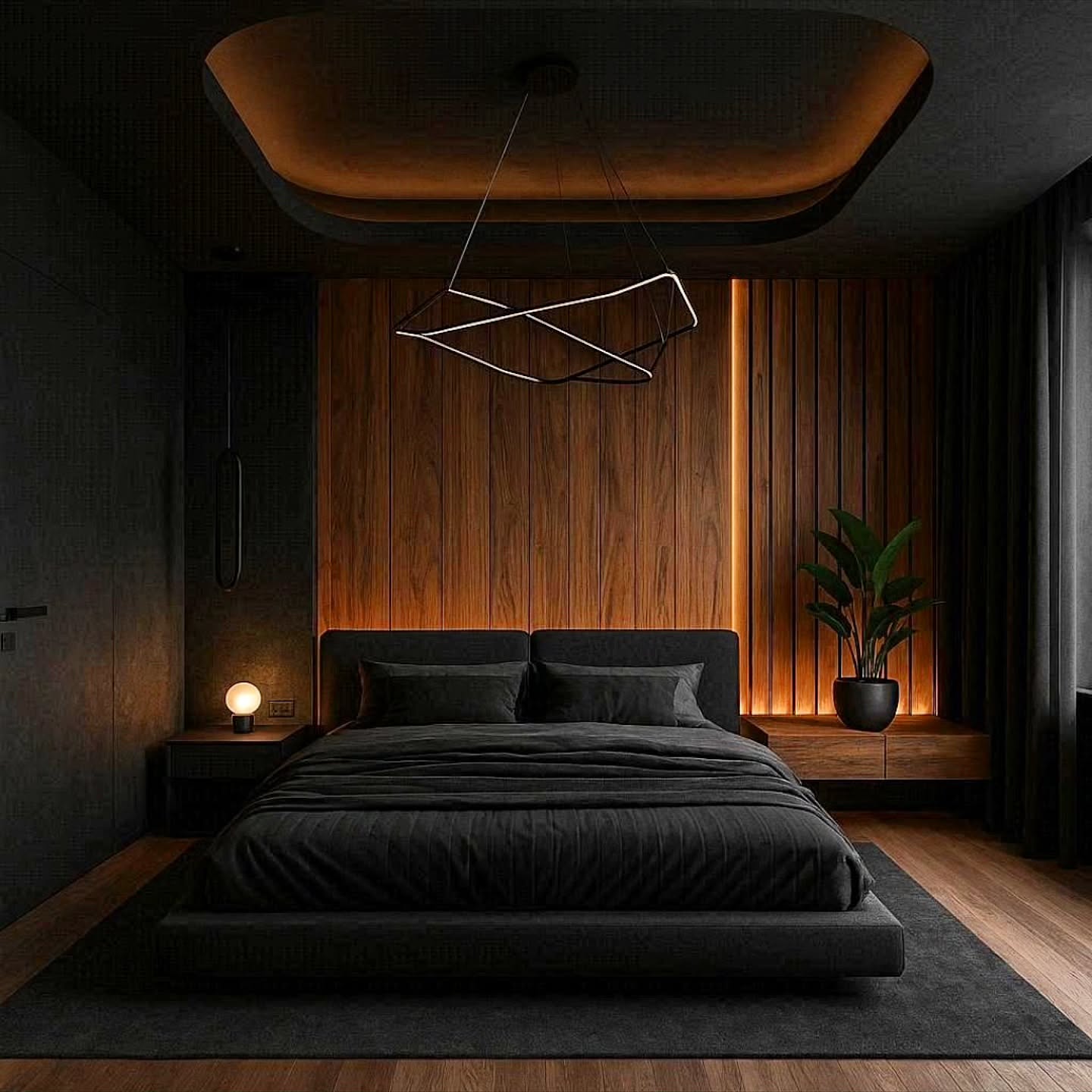 black bedroom decor