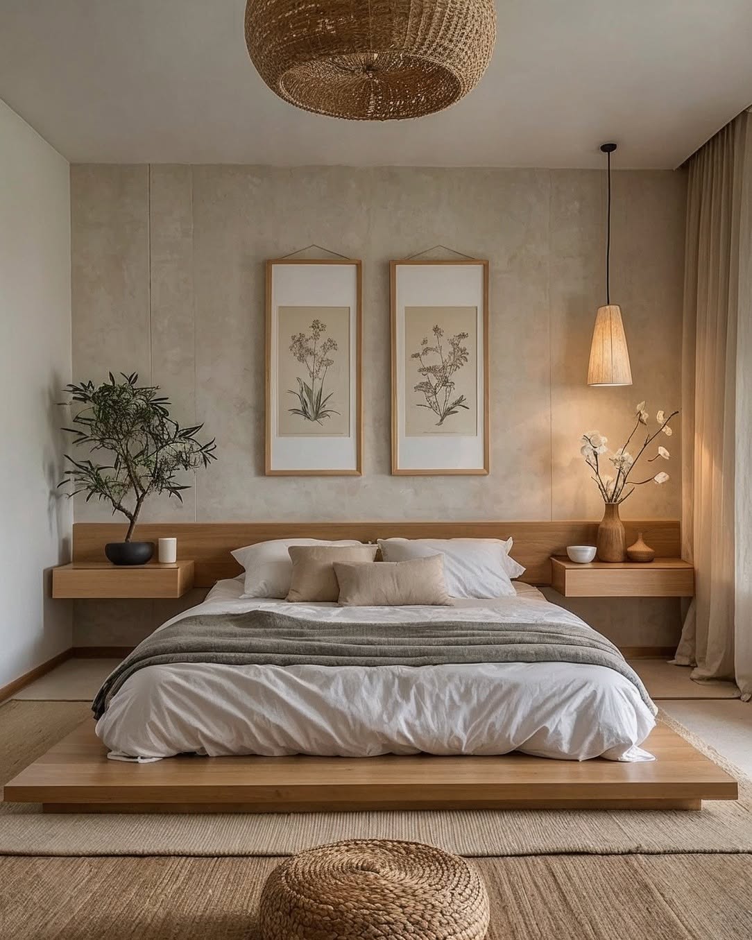 natural bedroom decor