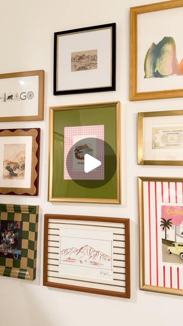 bedroom gallery wall