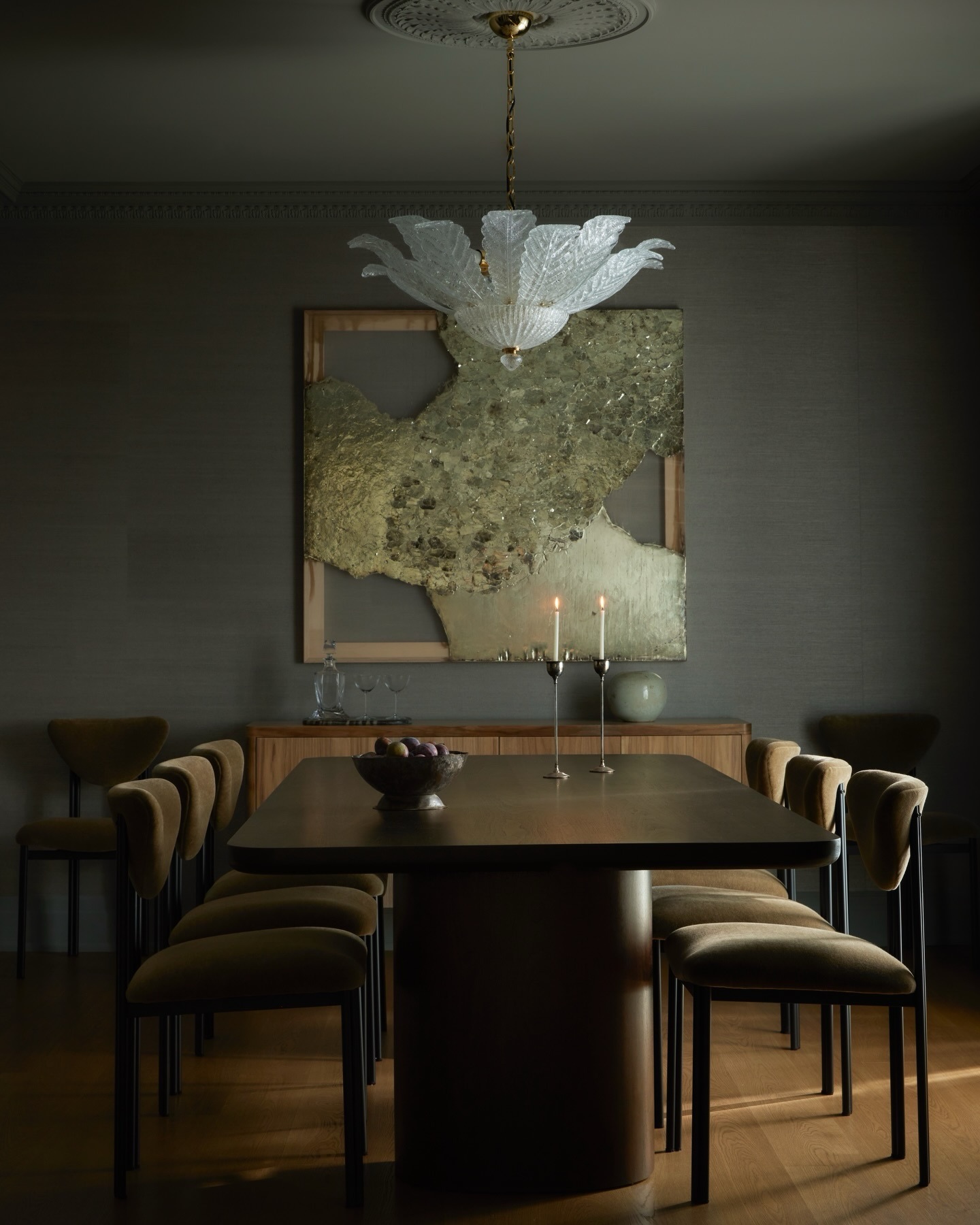 dark moody dining room