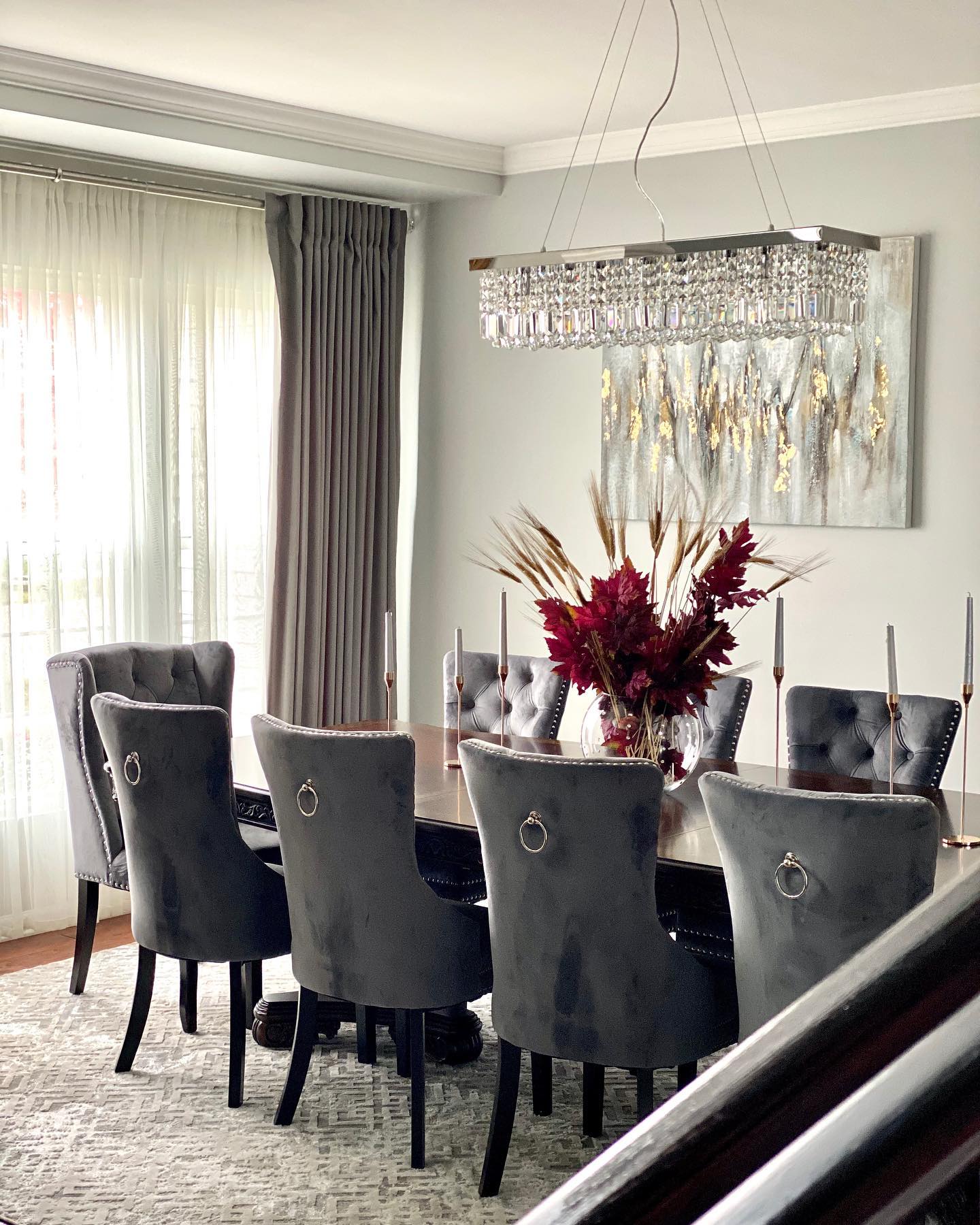 fall dining room decor