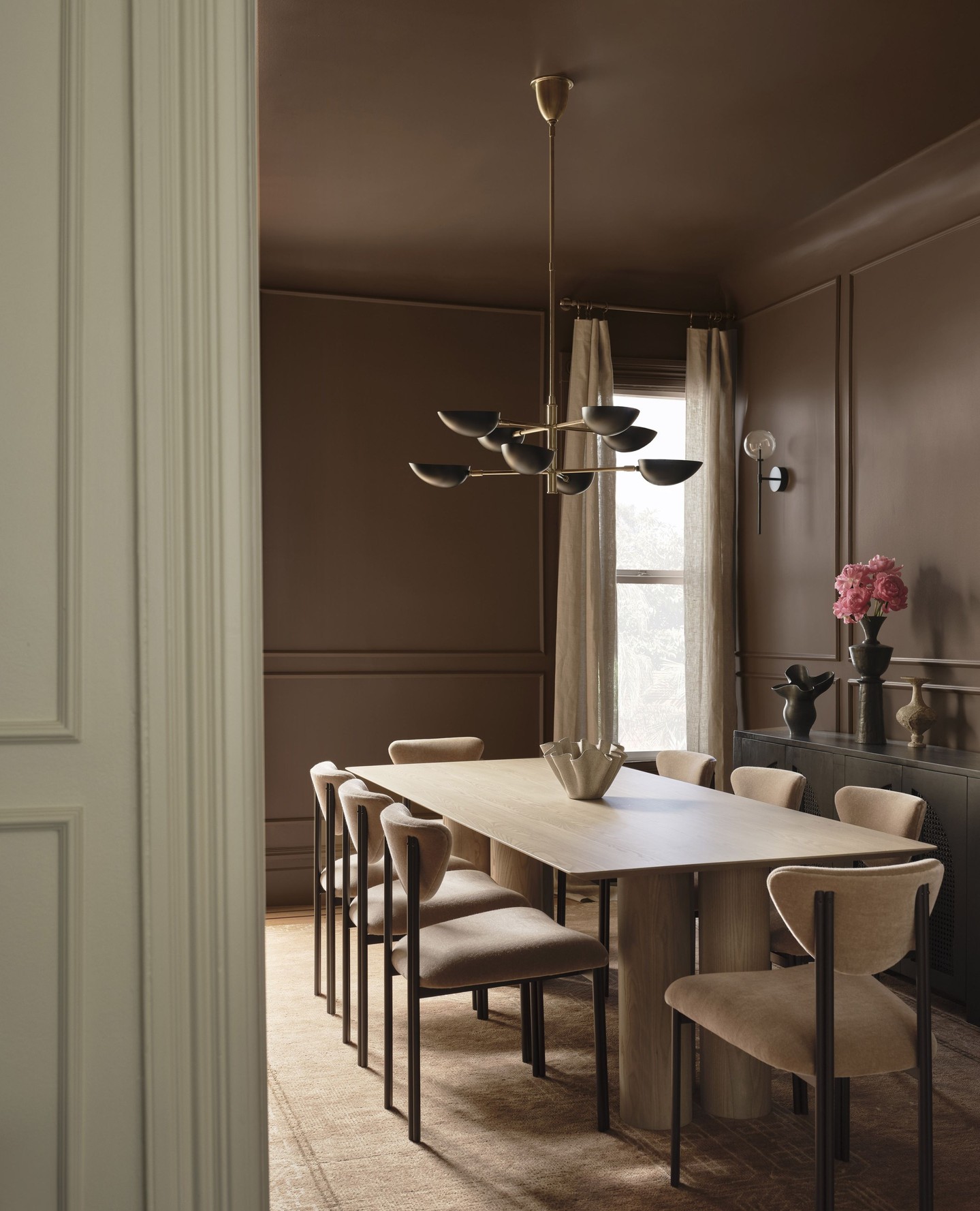 dark moody dining room