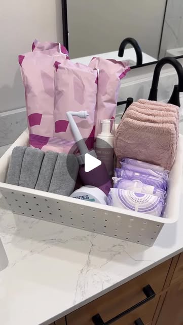 bathroom basket organization