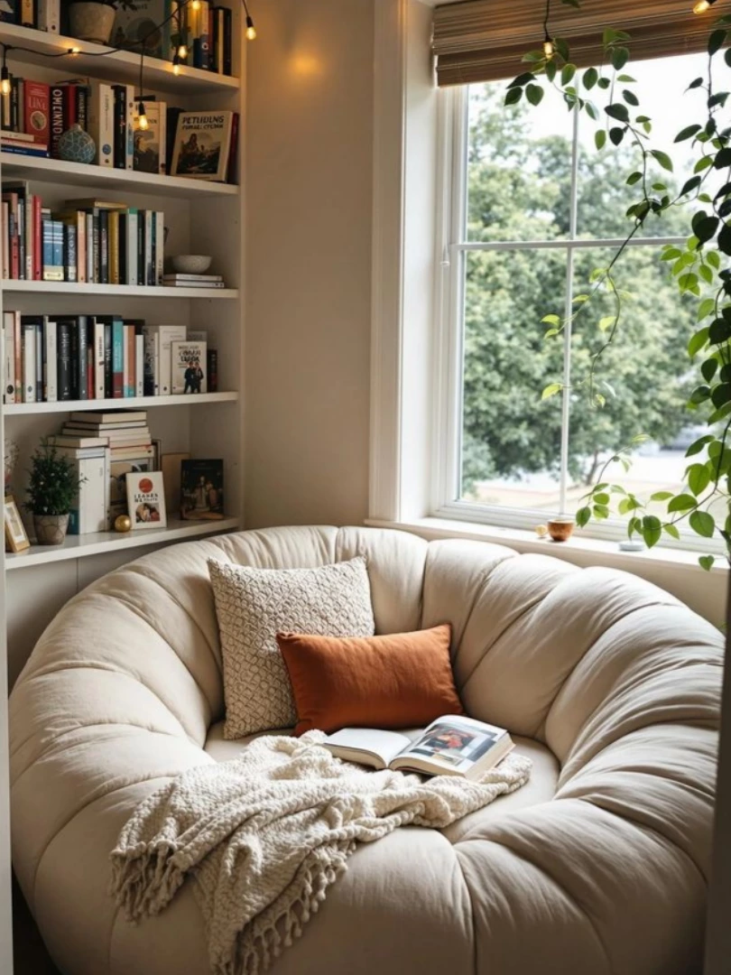 cozy reading nook bedroom