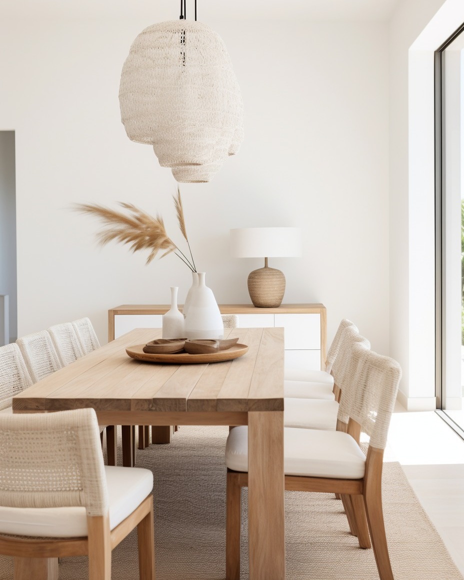 beach style dining room