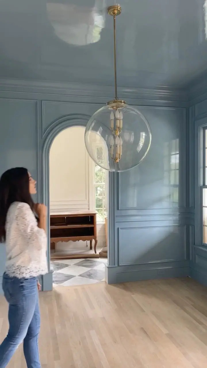 blue dining room decor