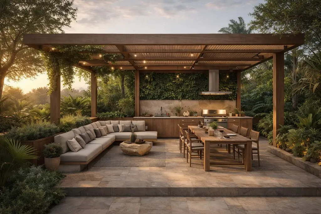 outdoor dining garden