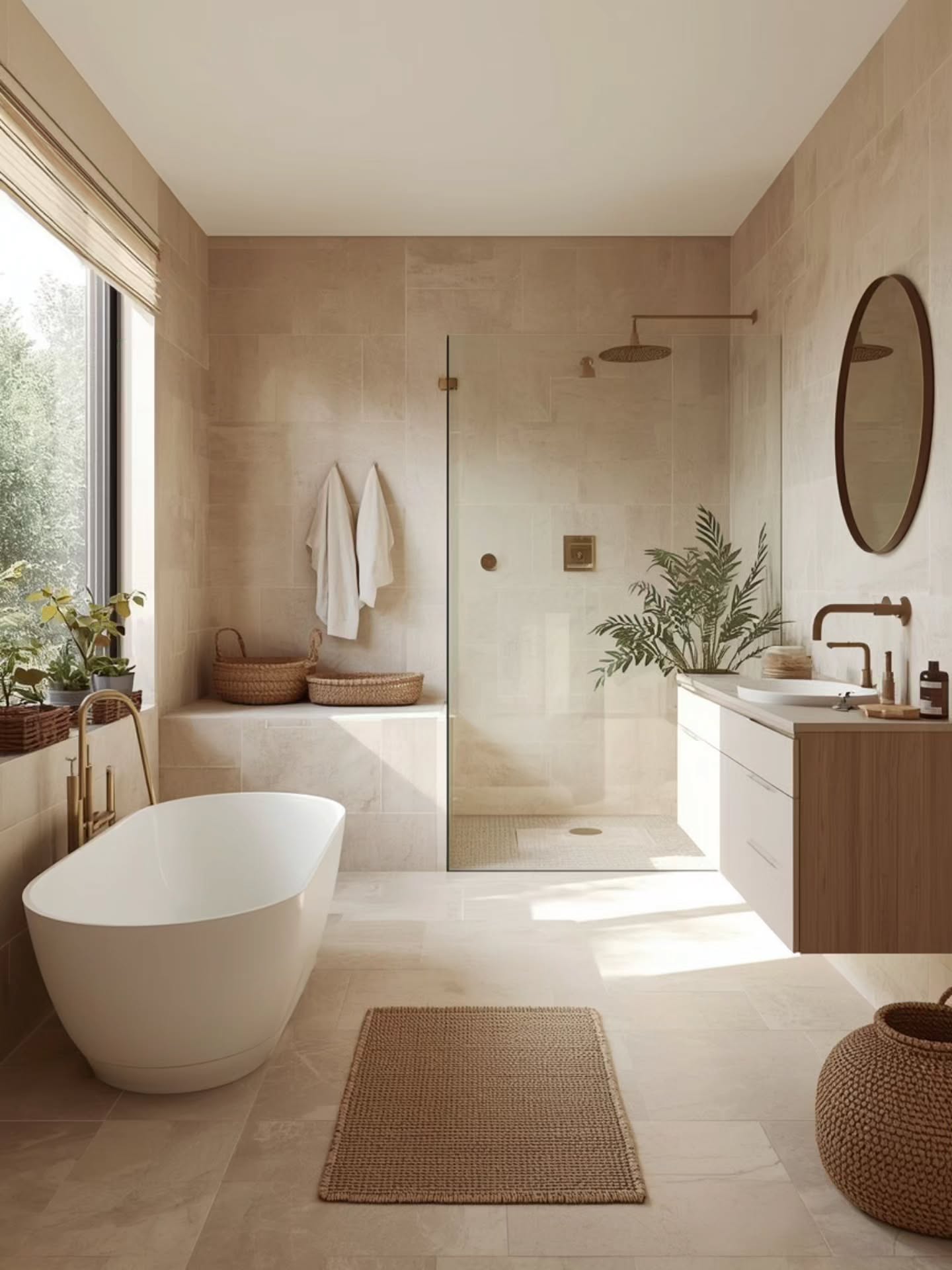 neutral bathroom decor