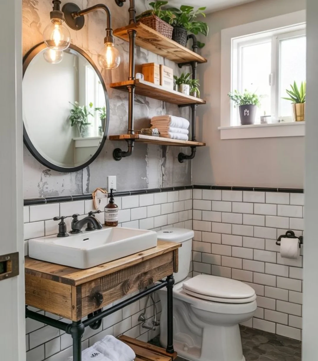 industrial bathroom decor