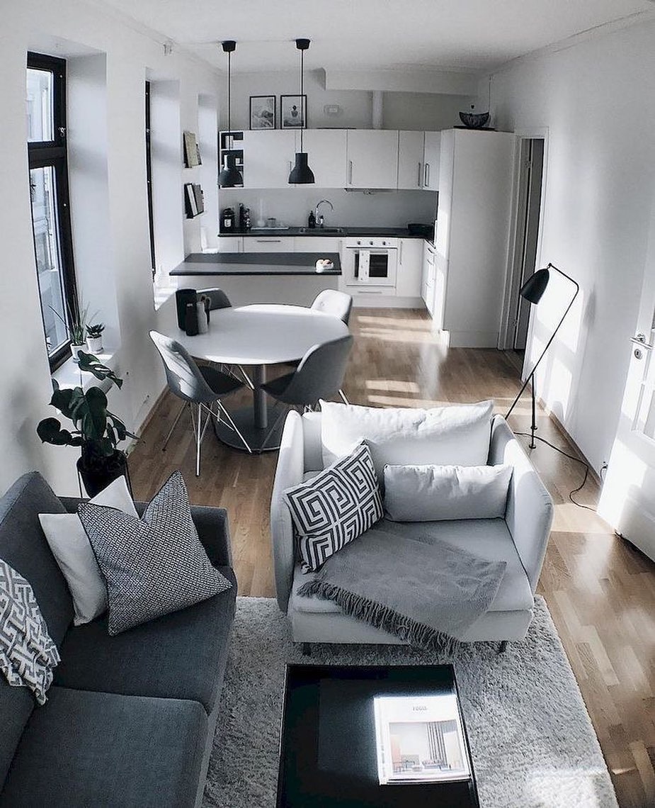 open plan apartment decor