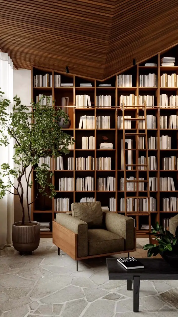 high ceiling dining room