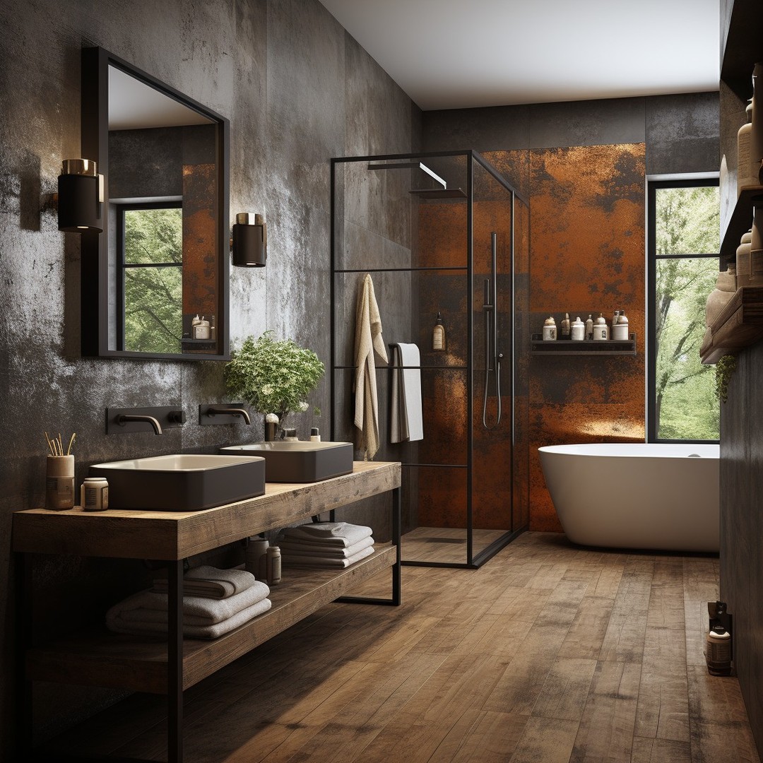 industrial bathroom decor