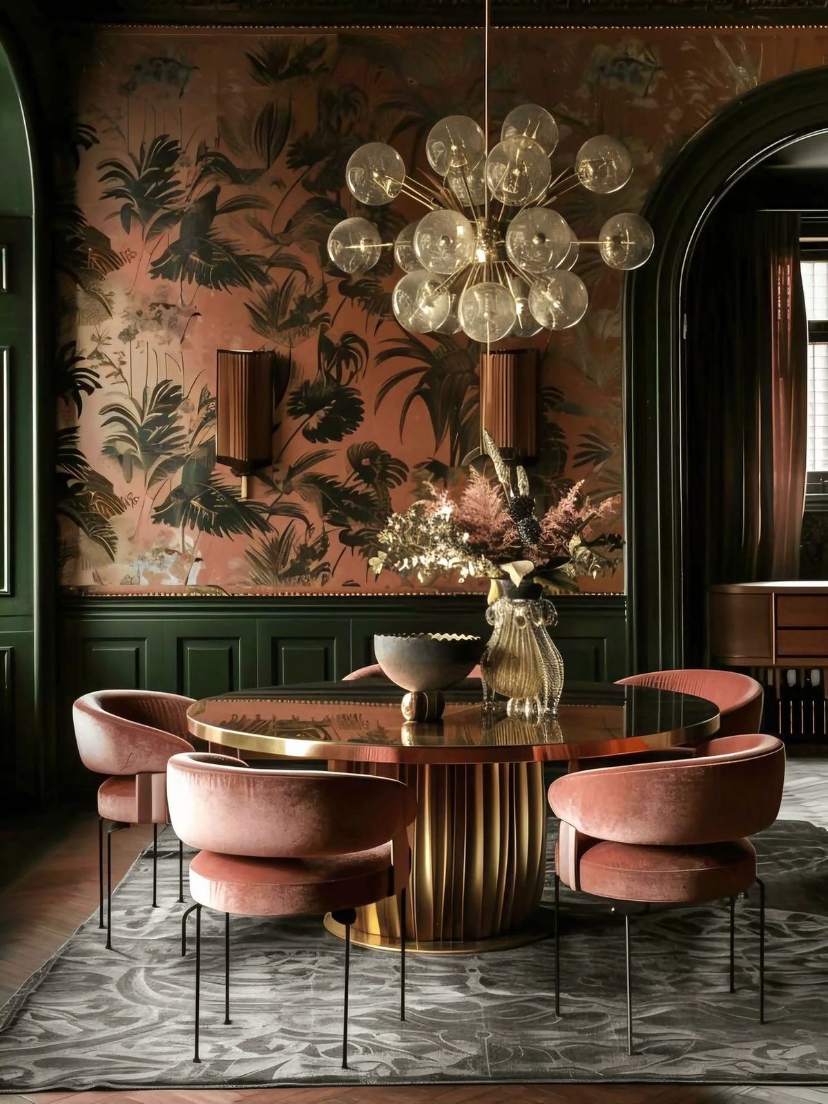 long dining room decor