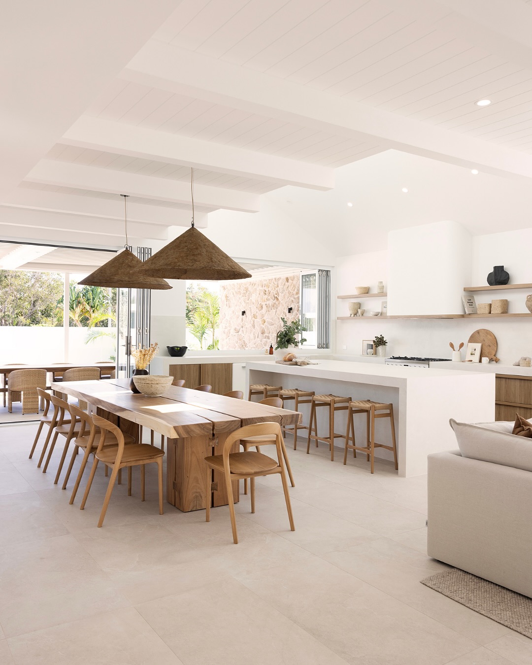 open plan dining room