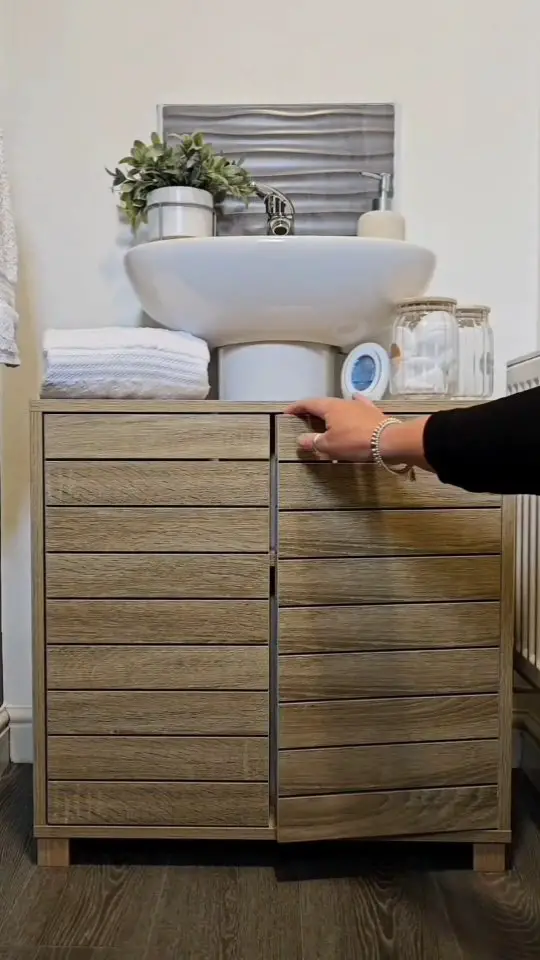under sink bathroom storage