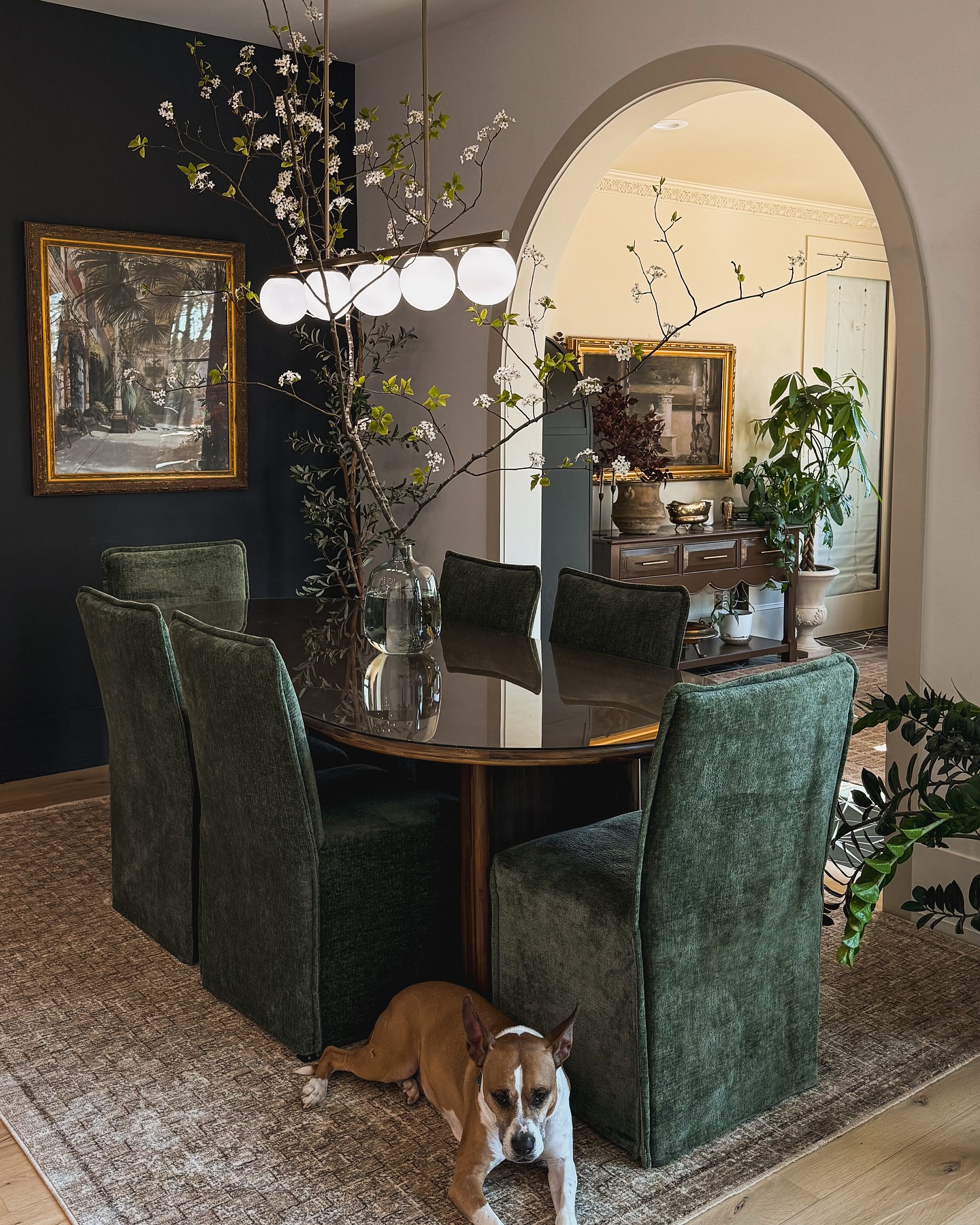 long dining room decor