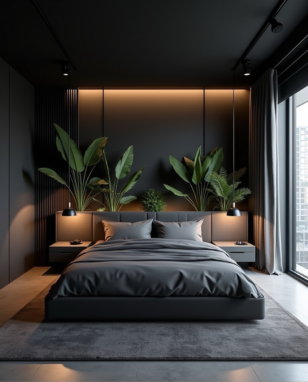 black bedroom decor
