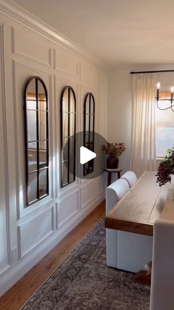 mirror in dining room