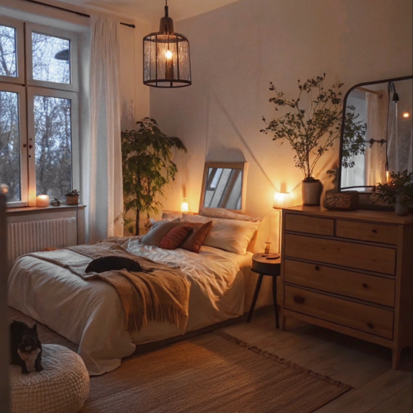 scandinavian cozy bedroom