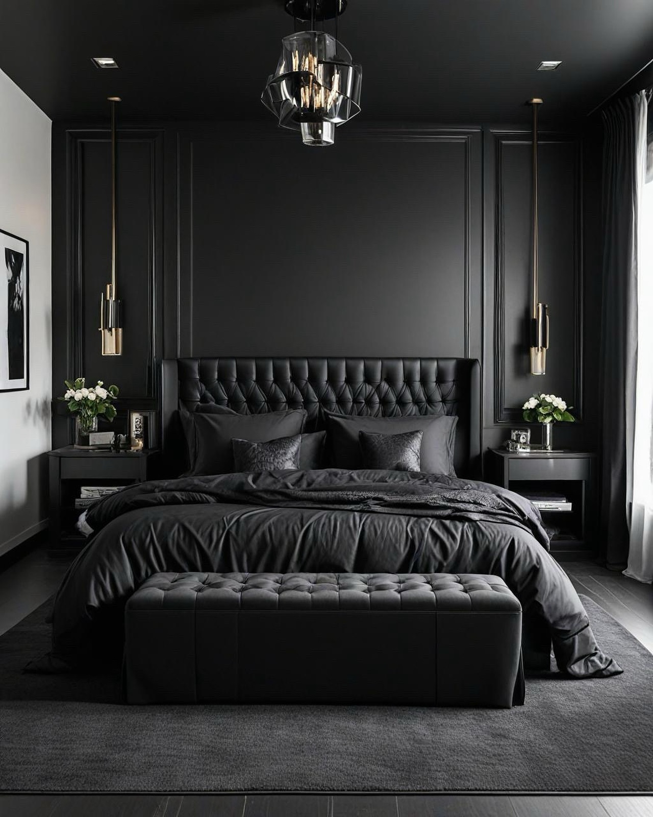 black bedroom decor