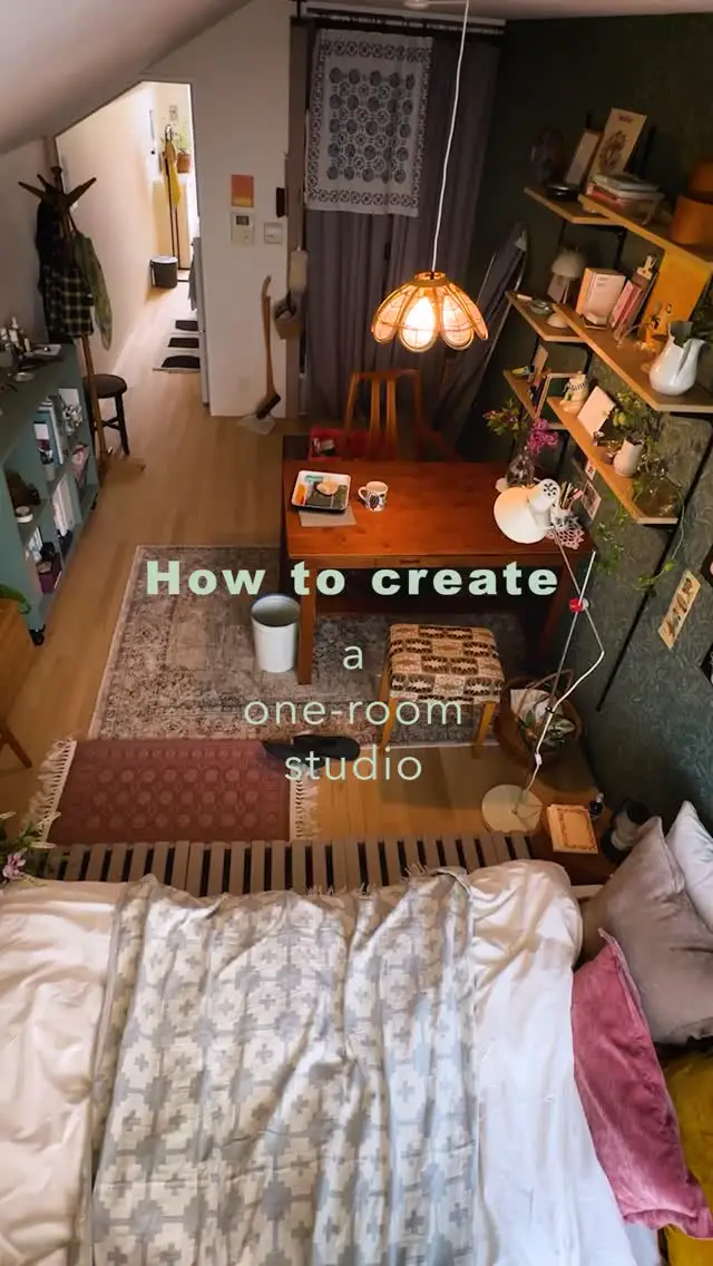 tiny studio apartment layout