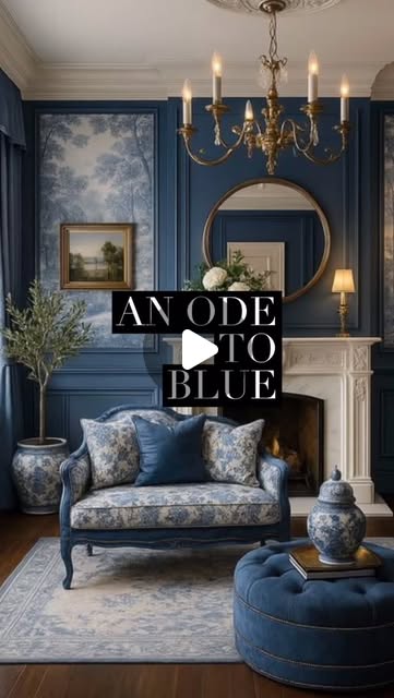 blue dining room decor