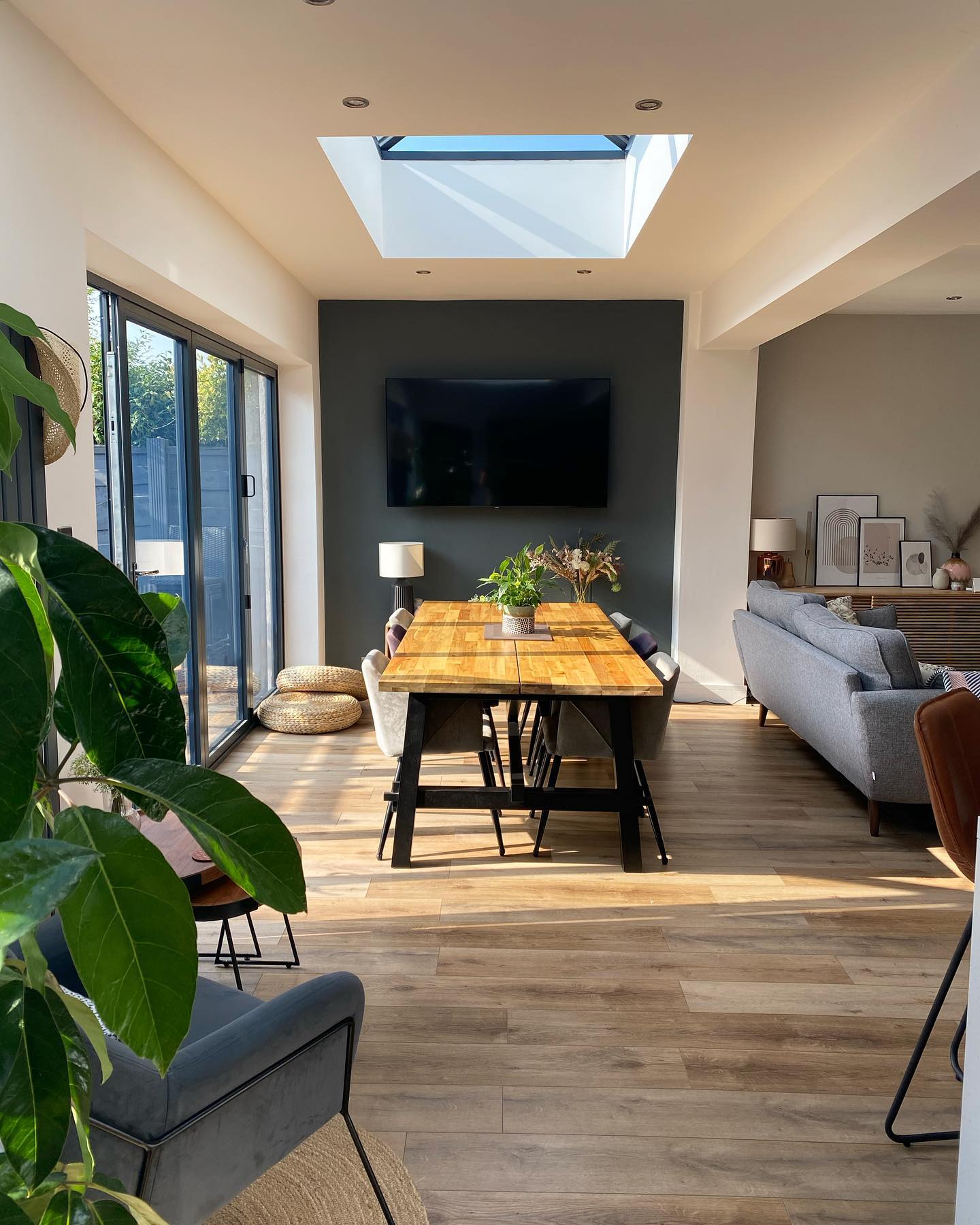 open plan dining room