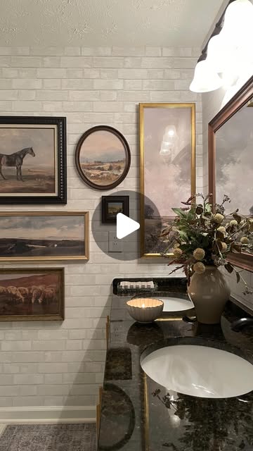 bathroom gallery wall