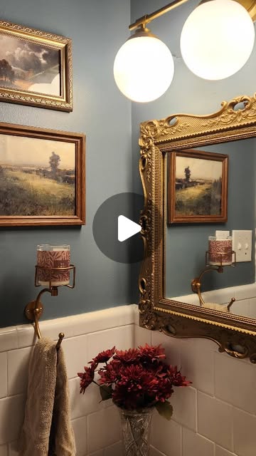 thrifted bathroom decor