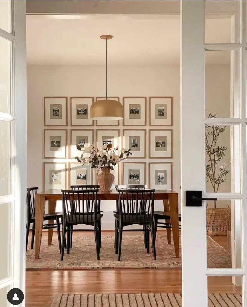 dining room gallery wall