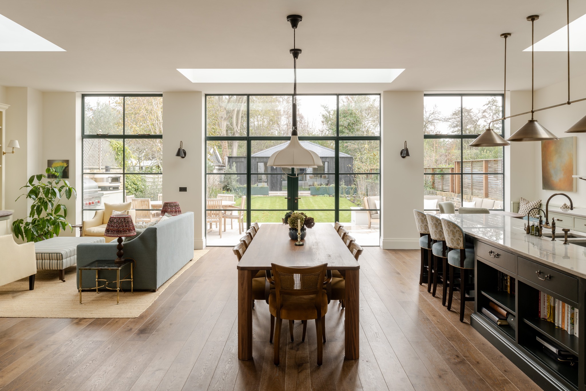 open plan dining room