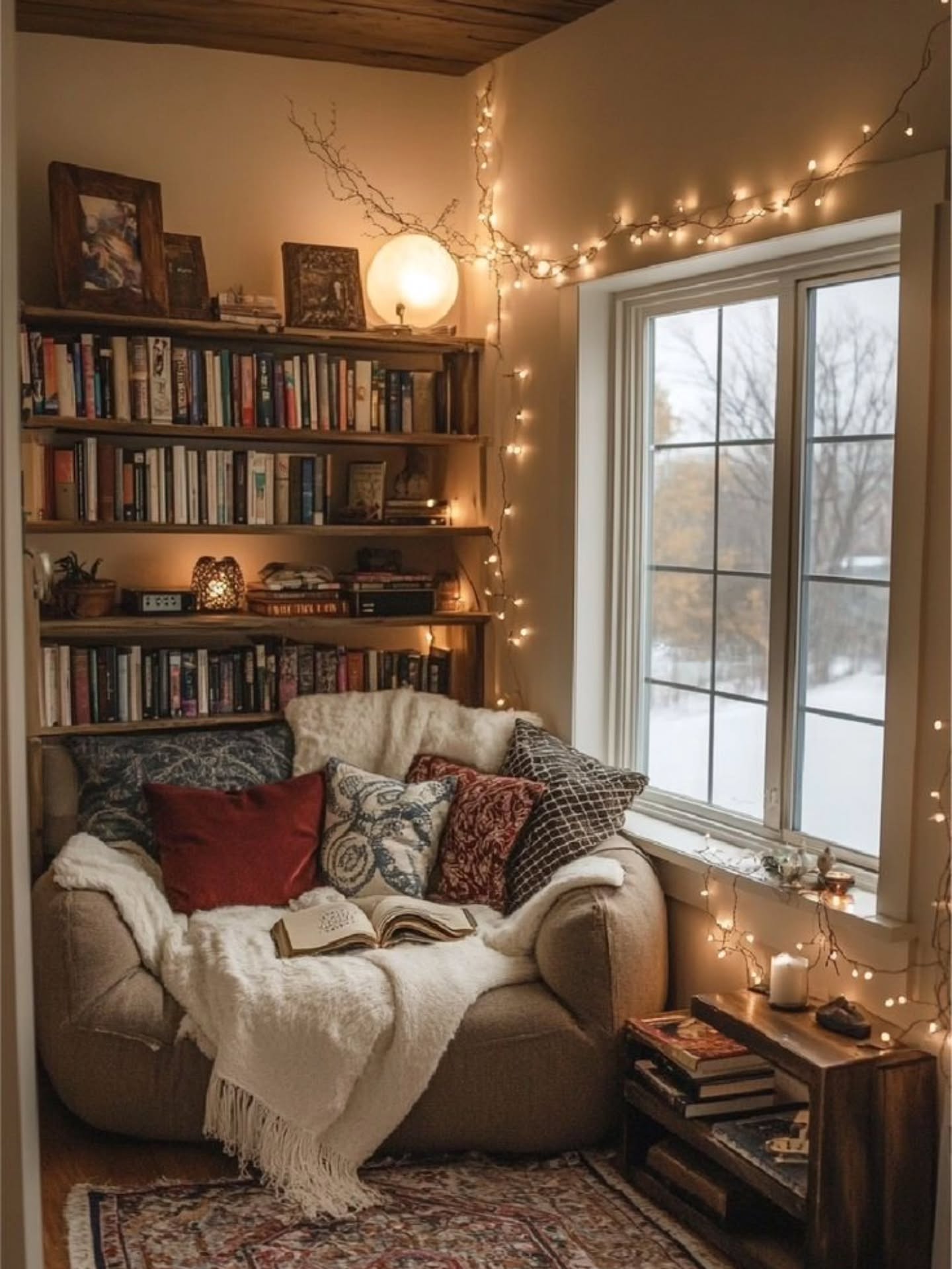 cozy reading nook bedroom
