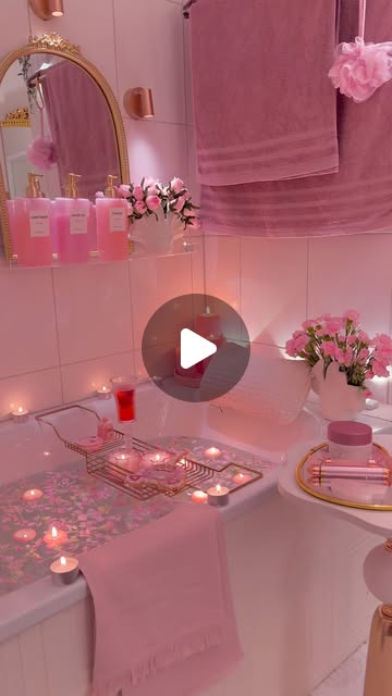 pink bathroom decor
