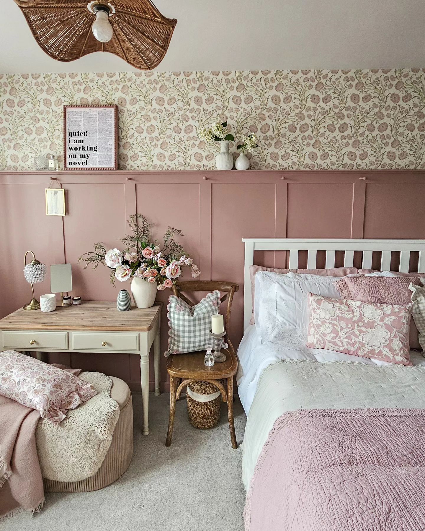 blush bedroom decor