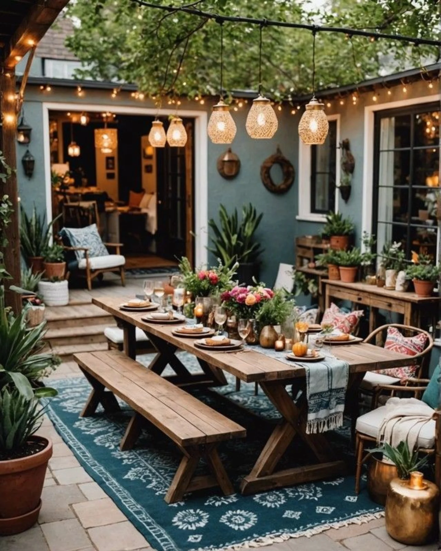 outdoor dining garden