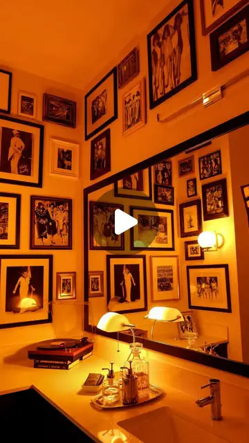 bathroom gallery wall