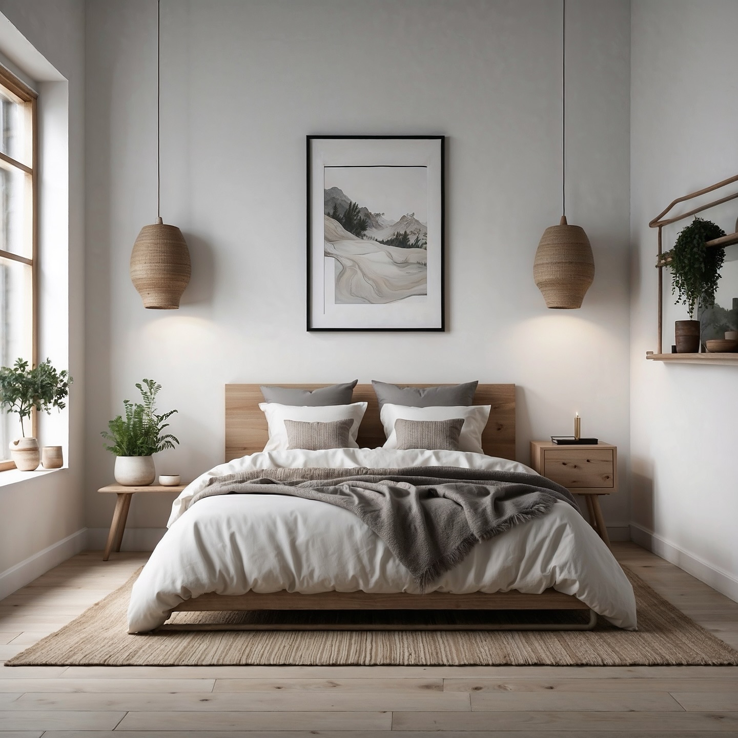 scandinavian cozy bedroom