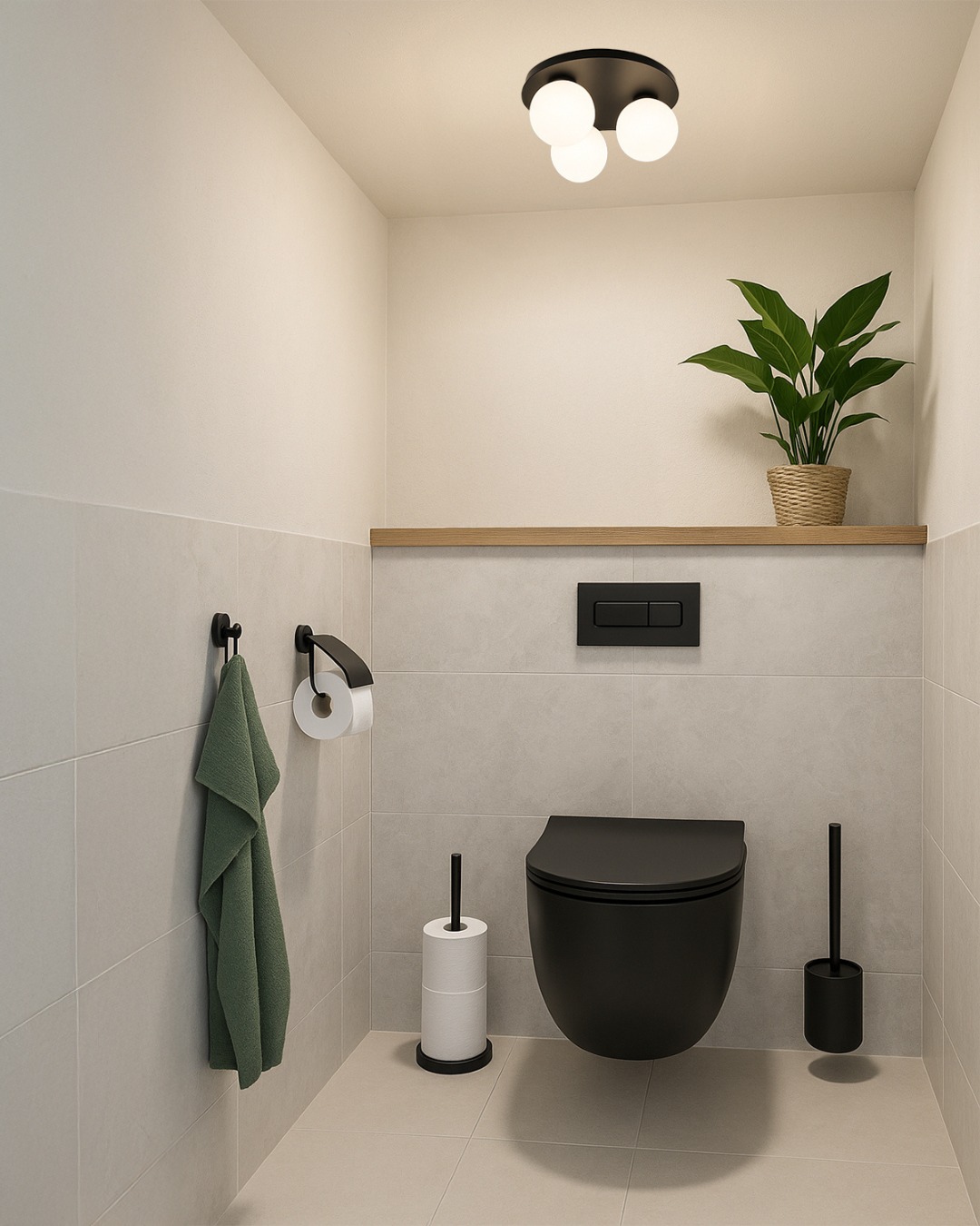 matte black bathroom decor