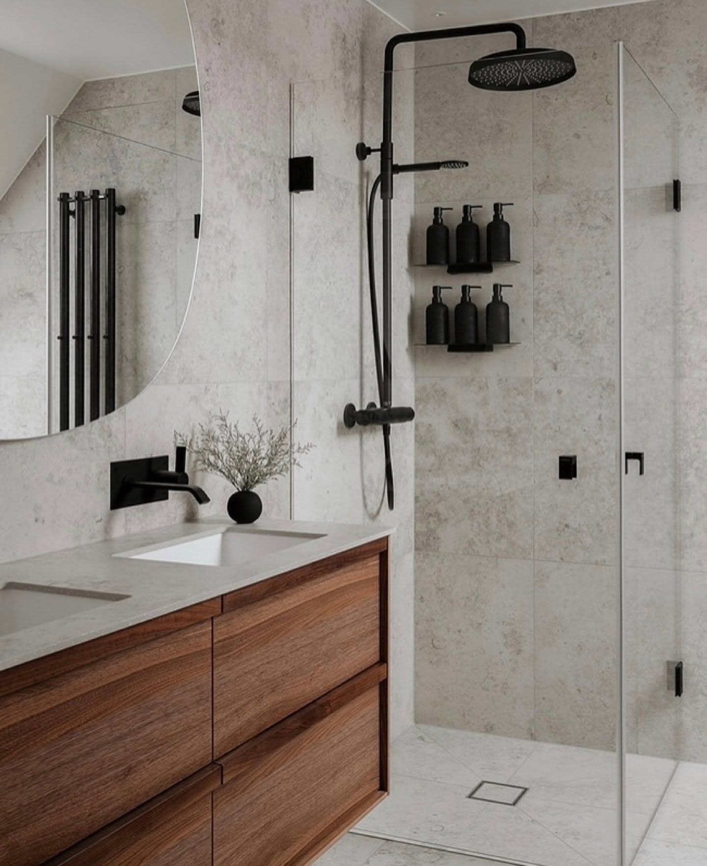 matte black bathroom decor